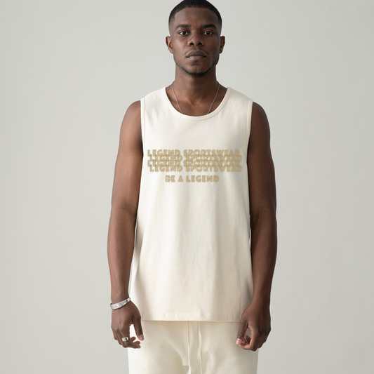 Premium tank top from Legend Sportswear, crafted from 100% breathable cotton, designed for ultimate comfort and performance during workouts or casual wear